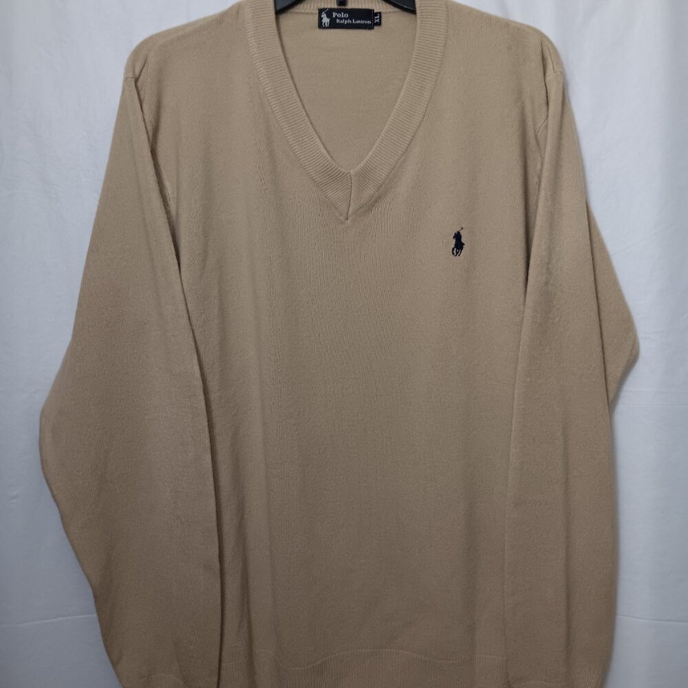 POLO RALPH LAUREN CASHMERE V NECK SWEATER - Picture 12 of 13